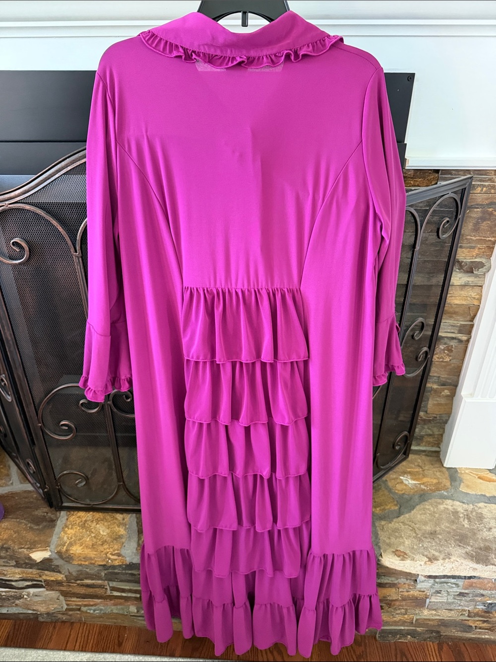 Zadie B’s Ruffled Fuchsia Maxi Dress - Picture 4 of 4